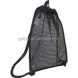 Gelory Factory Wholesale Breathable Polyester Mesh Net Drawstring Bag Durable Gym Bag For Women Men