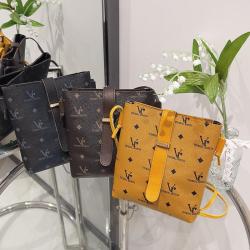 2024 new printed bucket bag korean fashion shoulder mobile phone bag for women casual messenger crossbody bag