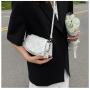 New Style Korean Simple Popular Women's Bag Summer Fashion Chain Pearl Texture Small Square Bag High Sense Diamond Lattice Bag