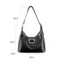 New Design Women Handbags Luxury Metal Decoration Lady Underarm Shoulder Bag Large Capacity Fashion PU Leather Hand Bags