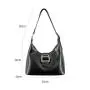 New Design Women Handbags Luxury Metal Decoration Lady Underarm Shoulder Bag Large Capacity Fashion PU Leather Hand Bags
