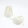 Reusable Custom LogoRound Bottom Natural Canvas Drawstring Wine Gift Packaging Bag Thick Cotton Canvas Candle Wine Pouch