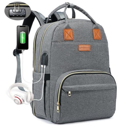 LOVEVOOK 2022 new Anti-Theft BusinessTravel Backpacks with USB Notebook bags 15.6inch Student Bookbag women men laptop backpacks