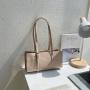 Korean Female Chic Single Shoulder Bag Handbags Fashion Retro Tote Bag Horizontal Rectangular Small Square Bag