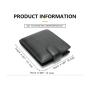 Black Leather Wallet for Men Genuine Leather RFID Blocking Trifold Stylish Wallet With Coin Pocket Money Slip Card Holder