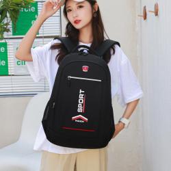 HR174 Leisure Fashion Unisex Sports Backpack Oxford Fabric Letters Zipper Computer Storage Bag Travel Multifunctional Backpack