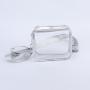 Women Girls Gameday PVC Crossbody Purse Clear Stadium Approved Outdoor Transparent Cosmetic Portable Sling Bag