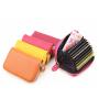 Hot Sales Women's Anti-Theft Zipper Short Wallet Solid Pattern PU and Polyester Lined Wallets Card Holders For Ladies