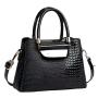 OEM Custom Handbag Logo Private Label Luxury Pu Leather Ladies Fashion Black  Purses and Handbags Women