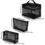 Custom Size Mesh Makeup Bag Travel Cosmetic Accessories Organizer Black Nylon Mesh Zipper Pouch