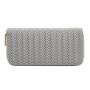 HR542 Women's Wallet With Long Zipper PU Leather Weaving Money Clip Card Holders Wallets for Man Phone Storage Handheld Bag