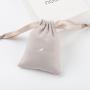 Wholesale Small Cotton Linen Gift Cosmetic Bag Drawstring Cotton Muslin Dust Cosmetic Pouch