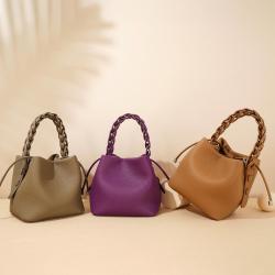 New versatile leather one shoulder crossbody elegant handbag