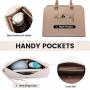 LOVEVOOK Laptop Tote Bag for Women 15.6 inch Computer Tote Work Handbags Purses Large Waterproof Office Ladies Leather Briefcase