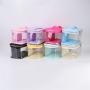 Keymay New Design High Quality RTS Stock Cute Large Capacity Waterproof Pouches Travel Cases Transparent Pvc Bag with Handle