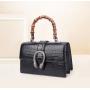 2024 Designer Ladies Bamboo Handle Handbags Famous Brands Matched Crocodile Leather Shoulder Crossbody Bags For Women Luxury