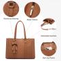 LOVEVOOK 15.6 Inch Waterproof PU Leather Computer Bags Ladies Large Business Office Work Bag Briefcase Laptop Tote Bag for Women