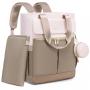 Wholesale multifunctional Baby Diaper Tote Bags with Changing Pad Pacifier Case Fashion Travel Diaper Backpacks for Mom Dad