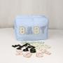 Keymay Rts Stock 21 Colors S M L Xl Bridesmaid Gift Diy Chenille Letter Patches Makeup Bag Organizer Cosmetic Bag Nylon Pouch