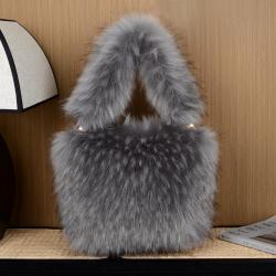 Plush Bag Fashion Handbag Faux Fur Personality One Shoulder Underarm Fur Bags For Ladies Winter Bags