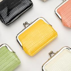 Retro Crocodile Ladies Clutch Purse Creative Storage Bag Vintage Metal Clip Coin Wallet Women Small PU Leather Mini Coin Purse carteras para mujer