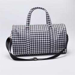 Keymay Manufacturer Custom Travel Duffle Bag Overnight Designer Bags Waterproof Nylon Houndstooth Check Checkered Fitness bags