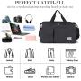 Gelory Waterproof Duffle Sport Bag Travel Duffle Bag Shoes Pocket Multifunction Dry Wet Separation Overnight Gym Bag