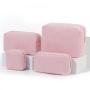 2022 New Trends Eco Friendly Corduroy Makeup Bags Women's Pink Toiletry Pouch Best DIY Cosmetic Gift Bags