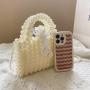 Hand Woven Clutch Evening Bag New 2023 Fashion Beaded Woven Handheld Crossbody Tote Bag