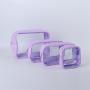 Keymay No MOQ 7 Colors Women Stadium Approved Pvc Toiletry Bag Transparent Pouches Travel Clear Zipper Cosmetic Bag