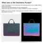 Lovevook 2022 women Geometric luminous hand bags ladies business briefcase and cover luxury reflective women laptop handbags