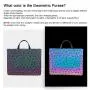 Lovevook 2022 women Geometric luminous hand bags ladies business briefcase and cover luxury reflective women laptop handbags