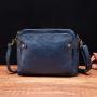 Customized Men's Leather Shoulder Crossbody Bag Three Layers High-Capacity Leather Sling Bag