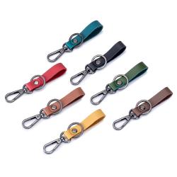 2024 new design wholesale Car key chain men's simple high-grade pendant small gifts men's and women's leather car manual key