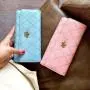 KBW453 2023 New Women Purse Ladies Clutch Bag Fashion Buckle Rhombus Wallet Card Holder Money Clip Embroidered Long Wallet