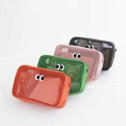 Three-dimensional large-capacity mesh makeup wash bag digital cleaning bag travel sundries storage bag