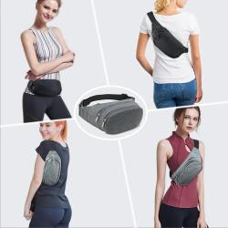 Gelory New Model Fashion Custom Design Lightweight Casual Fanny Pack Headphone Waist Bag For Travel Running Camping Hiking
