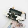 Custom Angel white wings PU cute decorative women's bag Portable zipper shoulder niche design plus logo Tote bag
