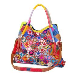 2024 Custom Genuine Leather Luxury Tote Bag For Women Handbag With Leopard Flower