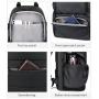 Men Computer Backpack USB Charging Bagpack Oxford Fashion Travel Casual Business Smart Laptop Backpack