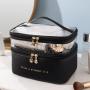 HR234 Ladies Fresh Sweet Makeup Bag Women's Storage Fashion Portable Cosmetic Bag Waterproof PU Travel Pleasant Trip Wash Bag
