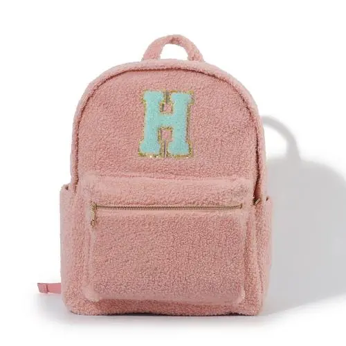 Pink Brown Tan Black Color Teddy Bear Bags Kids Soft Fluffy School Boys Girls College Student Packs Winter School Backpack Bags