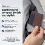 Custom logo Credit Card Holder Leather Minimalist Card Case Front Pocket Wallet for Men