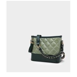 2024 New Version Of Mixed Color Diamond Lattice Wandering Small Fragrance Wind Single Shoulder Crossbody Fashion Bucket Bag