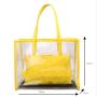 Fashion Large Capacity Transparent Mother Bag Shoulder Tote Bag Female Alphabet PVC Beach Bag