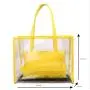 Fashion Large Capacity Transparent Mother Bag Shoulder Tote Bag Female Alphabet PVC Beach Bag