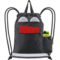 Gelory Fashion Drawstring Backpack Gym Backpack Sports Bag For Swim Women Men Workout Bag Draw String Back Sack For Soccer Beach Gear