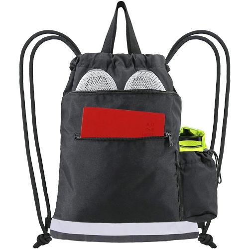 Gelory Fashion Drawstring Backpack Gym Backpack Sports Bag For Swim Women Men Workout Bag Draw String Back Sack For Soccer Beach Gear