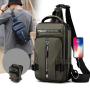 New men's chest bag trend multifunctional backpack men's casual cross-body bag portable men's one-shoulder backpack