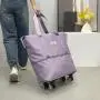 large capacity hand carry waterproof weekender duffel foldable duffle bag for women luggage travel bags with wheels